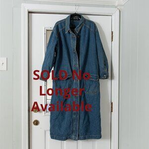 Vintage Denim Trench Coat Not Available